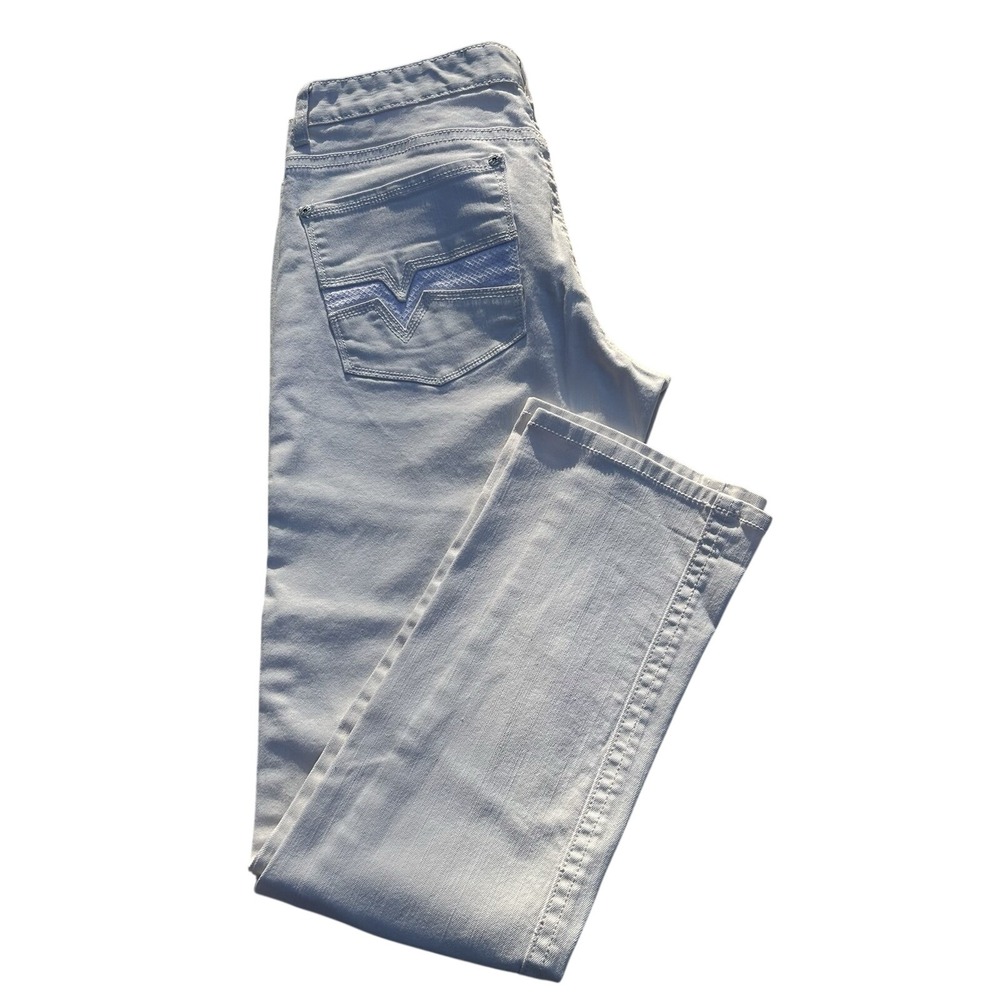 INC International Concepts White Straight Leg Jeans 36x34 Textured Pockets